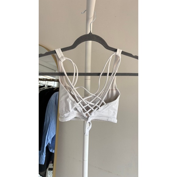 Lululemon Free To Be Wild Sports Bra Womens 6 White Good Strappy Back W2AS1S - Picture 4 of 6